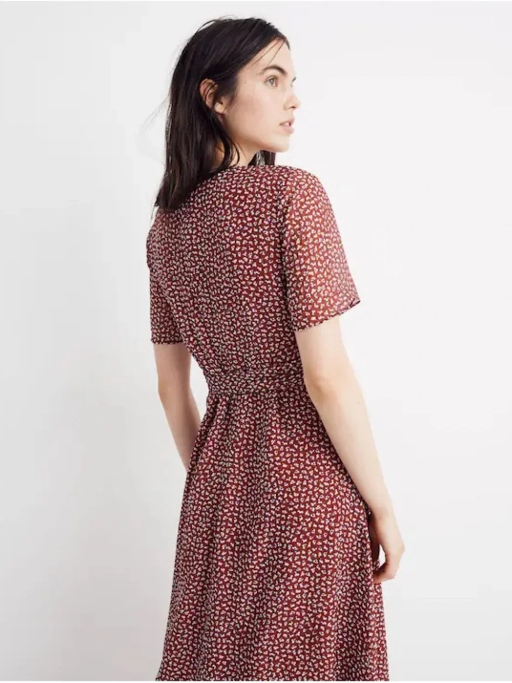 Madewell Wrap-Around Maxi Dress in Ditsy Flowers - Picture 2 of 9